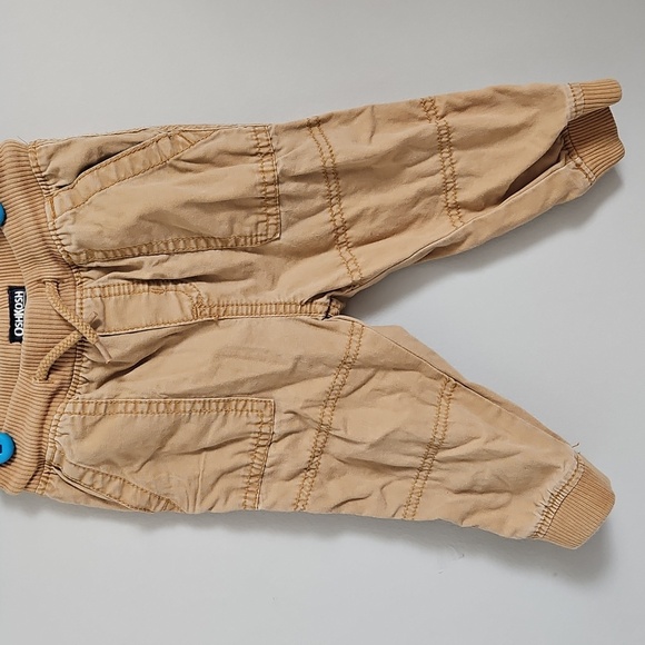 OshKosh B'gosh Baby Tan Joggers Bottoms Size 9/12 Months - Picture 1 of 6